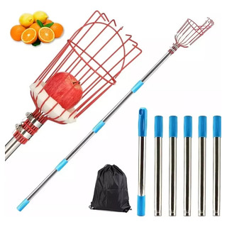 Recolector De Frutas Con Mango, Acero Inoxidable, 2.4 M Recolector De Frutas Con Mango, Acero Inoxidable, 2.4 M