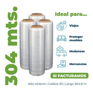 4 Rollos De Película Plástica Para Emplaya Gosor 30 4 Rollos De Película Plástica Para Emplaya Gosor 30