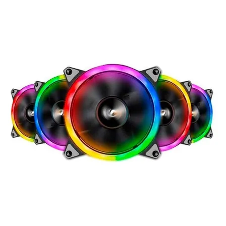 Kit con 5 ventiladores Rgb de 120 mm Aigo Darkflash Dr12 Pro 5 en 1