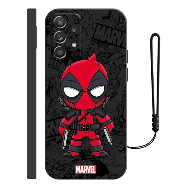 Funda De Silicona Para Samsung Diseño De Deadpool + Correas