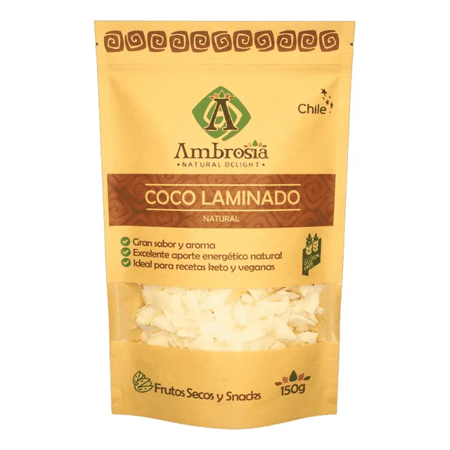 Ambrosia Coco Laminado Sin Gluten 150 G