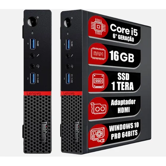Mini Pc Lenovo M900 Core I5 16gb Ram 1 Tera Ssd Windows 10