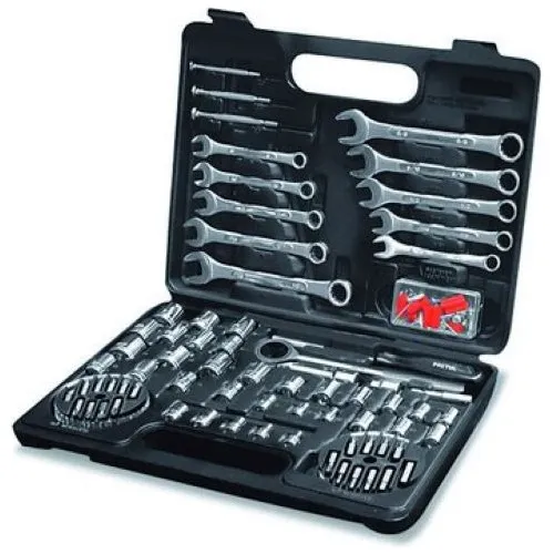 Juego 71pzas Llaves, Puntas Y Dados 1/4 Y 3/8 Pretul Set-100