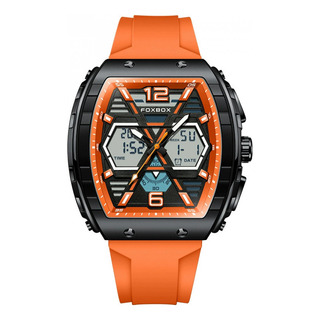 Reloj Multifuncional De Malla Negra De Silicona Foxbox Fashi Reloj Multifuncional De Malla Negra De Silicona Foxbox Fashi