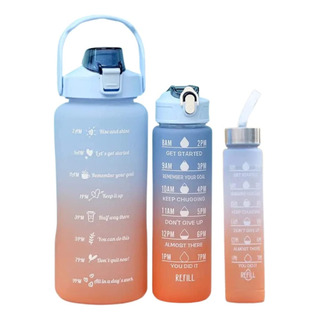 Kit 3 Garrafa Ăgua Motivacional Squeeze Colorida Academia Kit 3 Garrafa Ăgua Motivacional Squeeze Colorida Academia