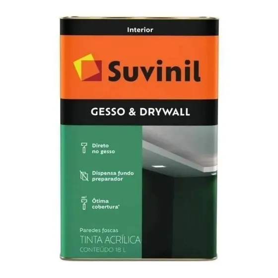 Tinta Para Gesso E Drywall Suvinil 18l Branca