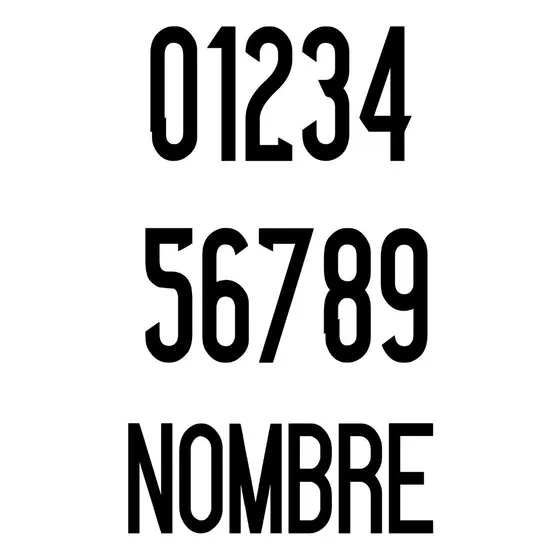 Numero Para Estampar En Vinilo Para Camiseta Deportivas Negro Xl