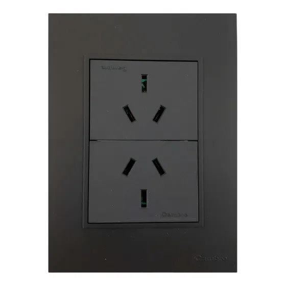 Llave De Luz Armada Cambre 2 Tomas Simples Completa Bauhaus
