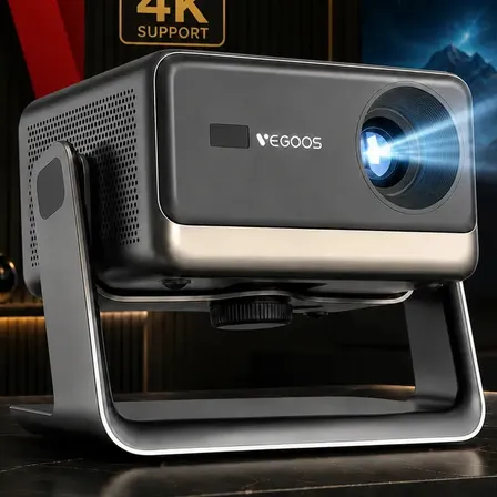 Proyector Vegoos Smart Led 4k Con Netflix , Wifi 6 Y Bluetooth 5.4 Gris Oscuro