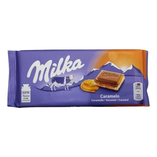 Chocolate Milka Caramel Caramelo 100 Gr Importado