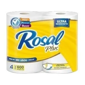 Papel Higiénico Rosal Plus 600 Hojas Bulto 48 Rollos