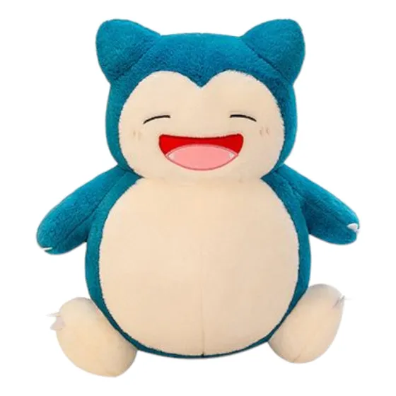 Peluche Snorlax Peludo 45 Cm Azul Petróleo