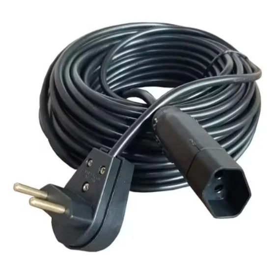 Extensão Elétrica 20 Metros 20a Cabo Pp2x1,0mm Reforçada Click Cabos Preto