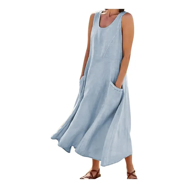 Vestido Fiesta Para Mujer 2023 Travel Flowy Smocked Ruffle