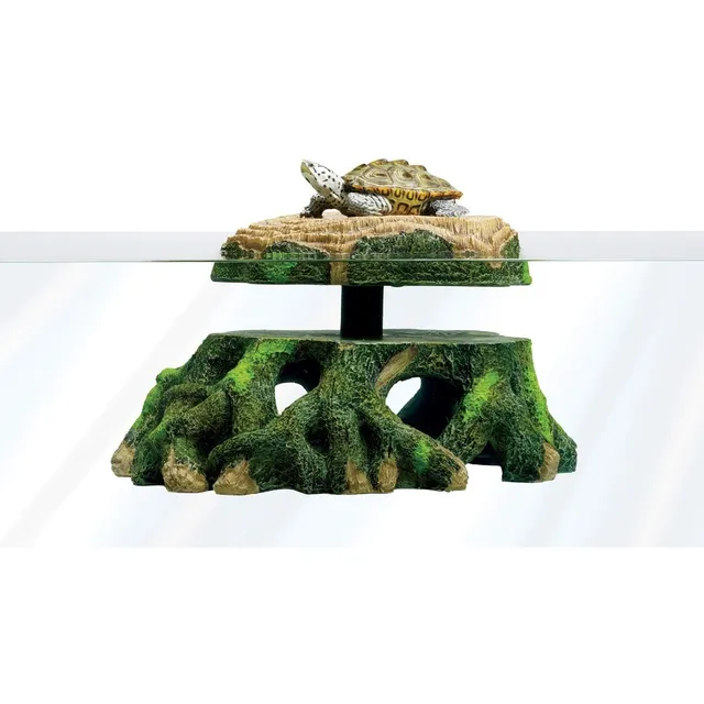 Zilla Tronco Resina Flotante Para Tortugas Agua 30x24x13 Cm