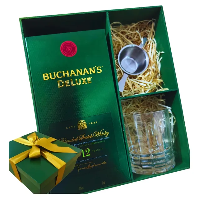 Kit Whiskey Buchanan's 750ml + Copo + Dosador Para Presente
