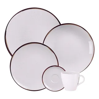 Aparelho De Jantar Canyon Porcelana 20 Peças Tramontina Cor Branco Liso Aparelho De Jantar Canyon Porcelana 20 Peças Tramontina Cor Branco Liso