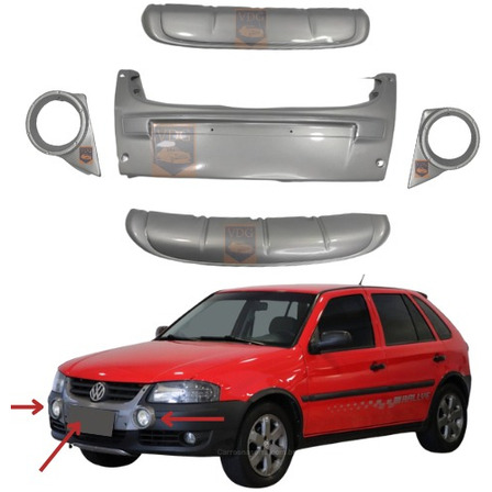 Conjuto Moldura Dianteira Surf Rallye Gol Saveiro Parati G4 Conjuto Moldura Dianteira Surf Rallye Gol Saveiro Parati G4