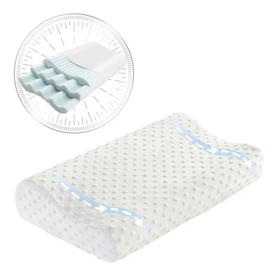 Almohada espuma memoria cervical viscoelastica ortopedica color blanco