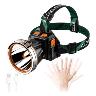 Lámpara Cabeza Led Linterna Minera Recargable Usb Con Sensor Lámpara Cabeza Led Linterna Minera Recargable Usb Con Sensor