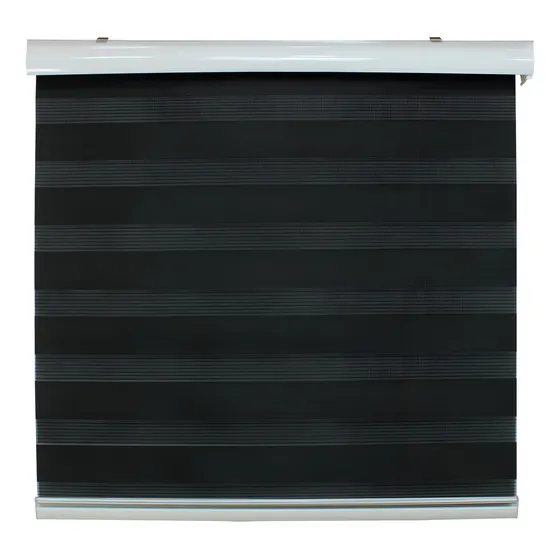 Cortina Roller Duo Zebra Día Y Noche 220 X 200 Cm Negro Guiza