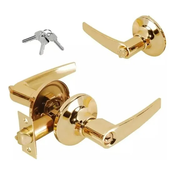 Cerradura De Manija Chapa Puerta Principal Recamara Laton