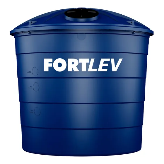 Tanque de água Fortlev Reservatórios Caixa d'água vertical polietileno 15000L azul de 3.13 m x 3.17 m