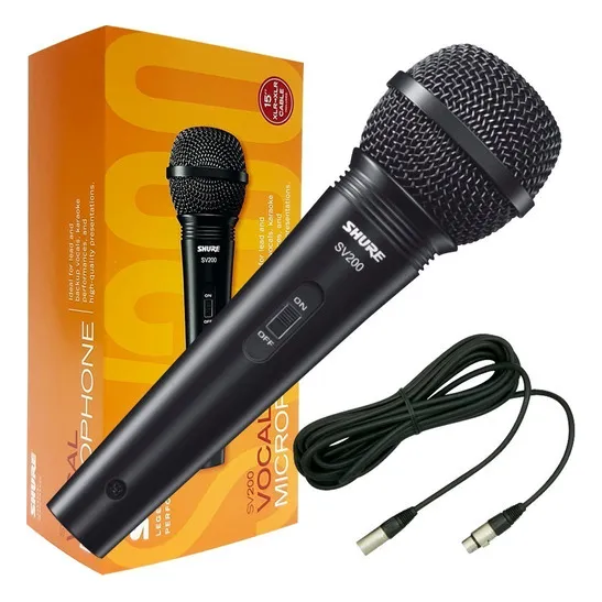 Micrófono Shure Sv200 Con Cable Canon Canon 4.5m Incluido