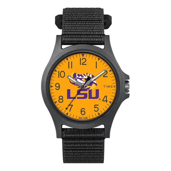 Reloj Timex Colegial Lsu Tigres 40mm Con Correa Negro