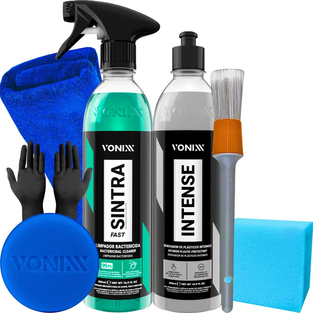 Kit Recuperador De Plasticos Do Carro Moto Limpador Multiuso