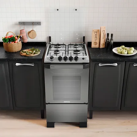 Fogão 4 Bocas A Gás Itatiaia New Dream Prata 127/220v