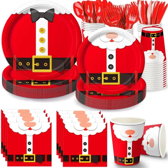 Suministros De Fiesta De Navidad Vajilla Y Cubiertos