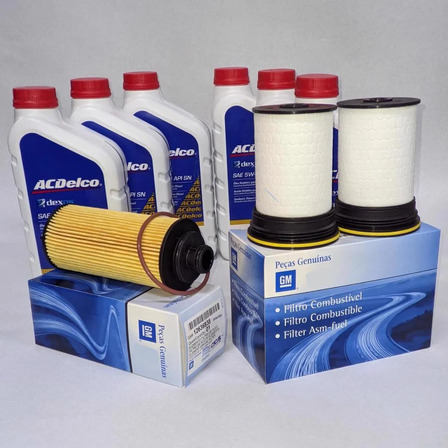 Kit Troca De Óleo 5w30 S10 E Trailblazer Diesel + Filtros Gm Kit Troca De Óleo 5w30 S10 E Trailblazer Diesel + Filtros Gm