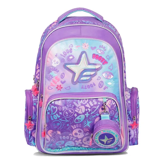 Mochila Footy Lifestyle Star Violeta-celeste Cli