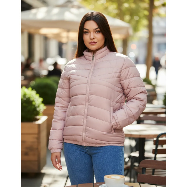 Jaqueta Feminina Facinelli 620295 Rosa Gg Liso Jaqueta Feminina Facinelli 620295 Rosa Gg Liso