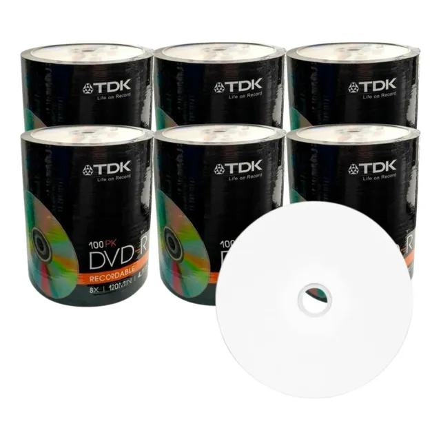 Dvd Virgen Para Imprimir Dvd-r Print Tdk X 600 Unidades