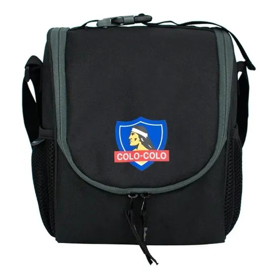Lonchera Escolar Colo Colo Moose Cc Equipos Fanatikos Color Negro Liso