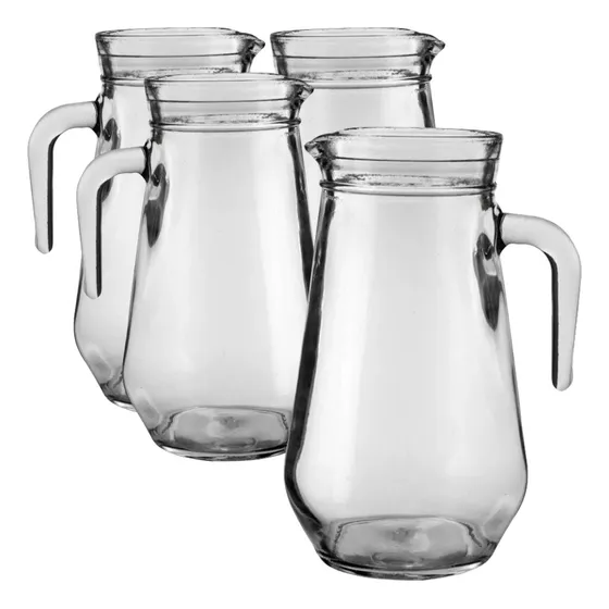 Set X 6 Jarras Vidrio Agua Jugo 1.25 Lt Acapulco Rigolleau 
