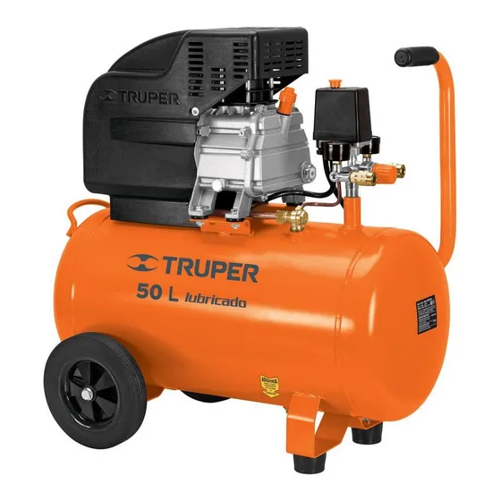 Compresor de aire eléctrico portátil Truper COMP-50LT 50L 2.5hp 110V