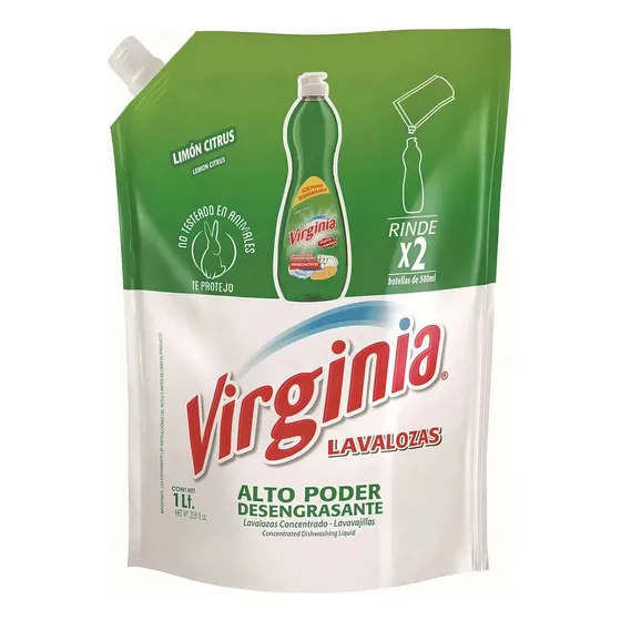 Virginia Lavalozas Doypack Limón Citrus 1000 Ml