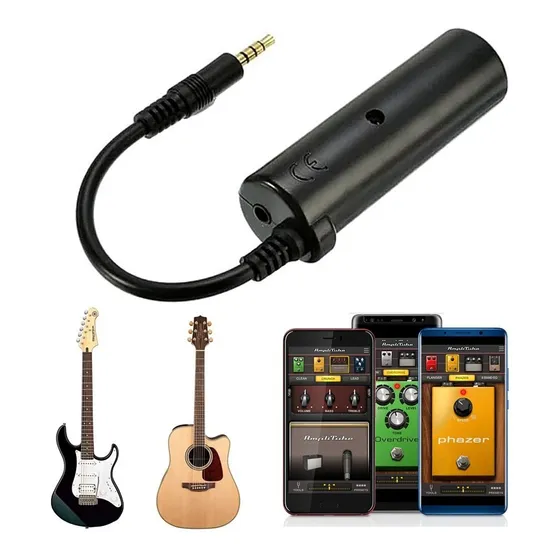Interface P/ Guitarra E Lives No Celular Com O Áudio Da Mesa