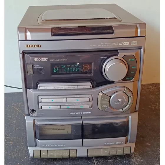Central Aiwa Nsx-5201 Funciona Normal Não Esta Lendo Cd