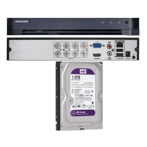 Dvr Hikvision 8ch Hasta 2mp + Disco 1tb - M3k