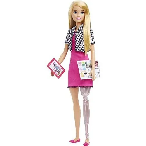 Vestido Rosa Loiro Com Boneca De Designer De Interiores Barb