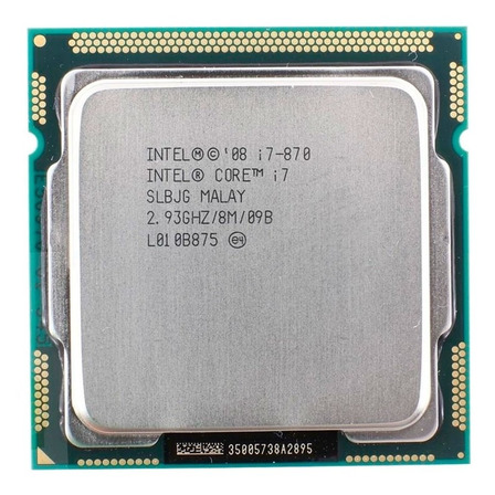 Processador gamer Intel Core i7-870 BV80605001905AI de 4 núcleos e  3.6GHz de frequência