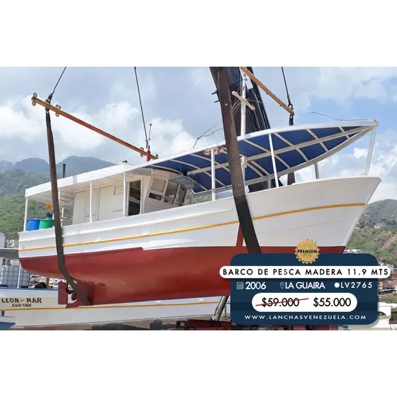 Barco Pesquero Madera 11.9mtrs Lv2765