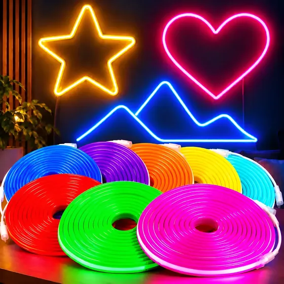 Fita Led Neon Flexível Alto Brilho Varias Cores