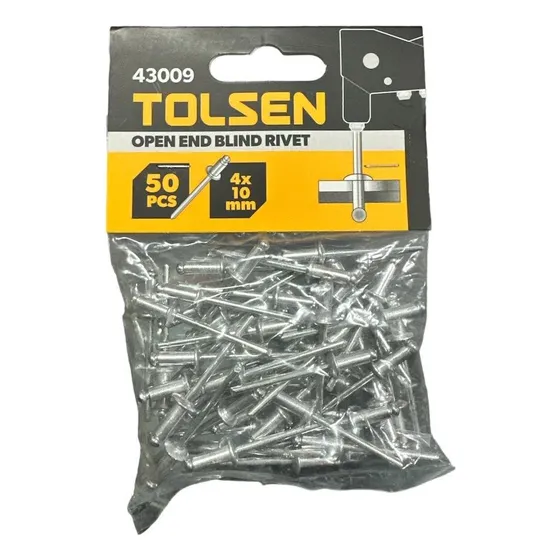 Remache 4 X 10mm 5/32 X 3/8 Tolsen 50 Und