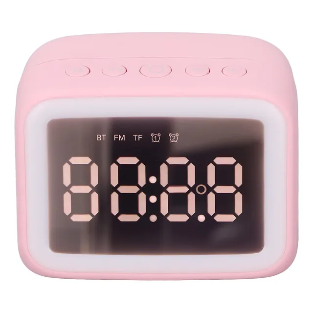 Reloj Despertador Altavoz Luz Nocturna Led Tarjeta Tf Radio
