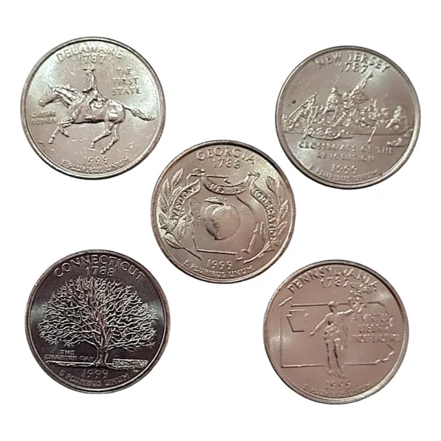 Monedas Quarters 0,25 Ctv 1999 Estados